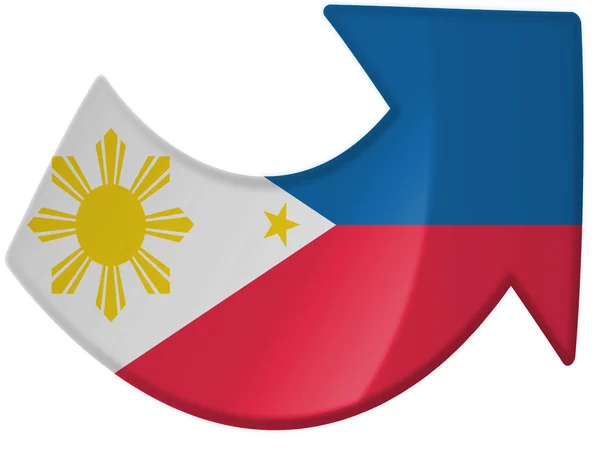 Philippinische Flagge — Stockfoto