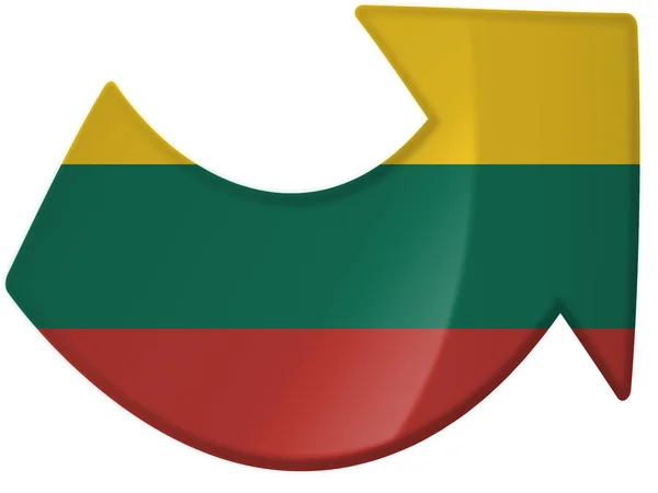Den litauiska flaggan — Stockfoto