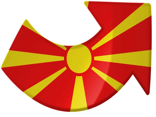 Mazedonien-Flagge — Stockfoto