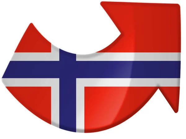 A bandeira norwegian — Fotografia de Stock