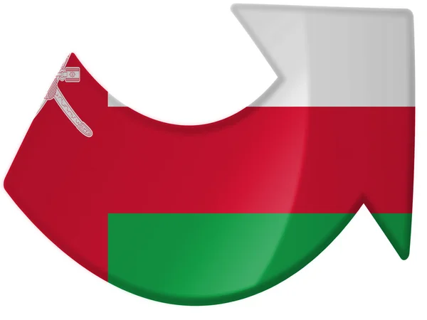 Оманский флаг — стоковое фото