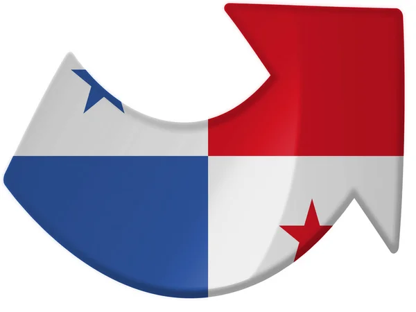 Panama flagg — Stockfoto