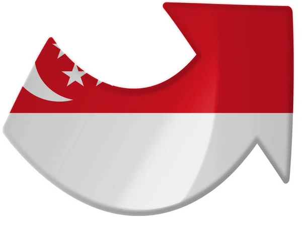 Bandeira de Singapura — Fotografia de Stock