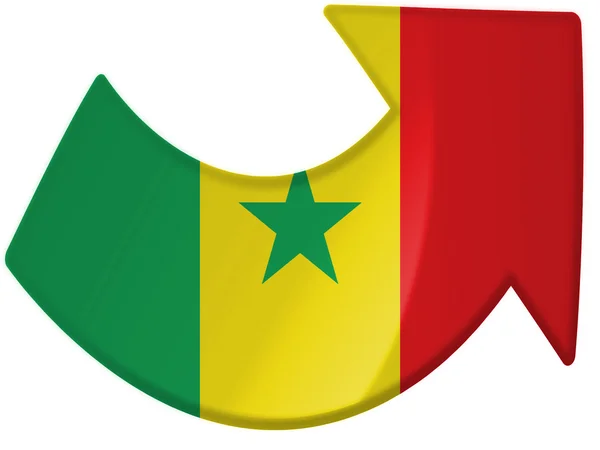 Senegals flag - Stock-foto
