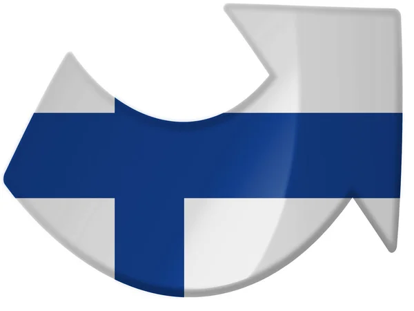 Le drapeau finlandais — Photo