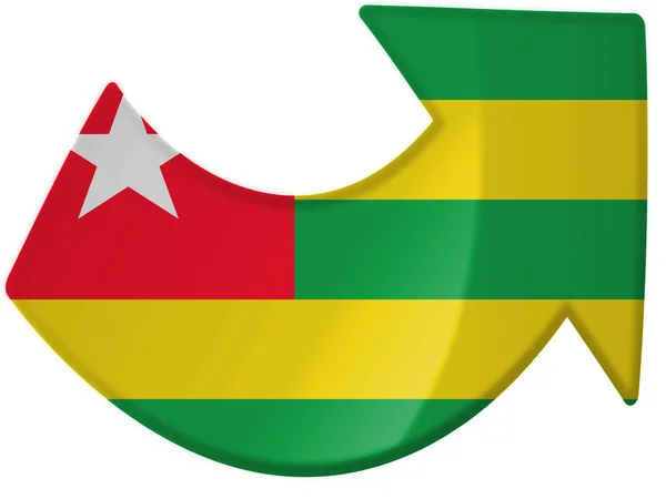 Togo flagga — Stockfoto