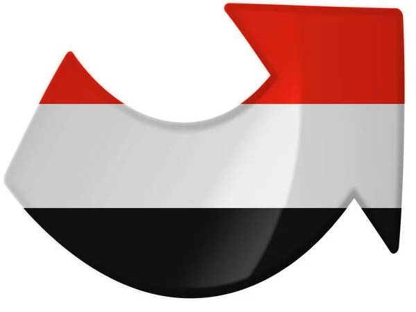 La bandera yemení — Foto de Stock