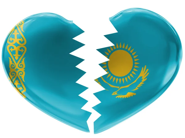 Die kasachische Flagge — Stockfoto