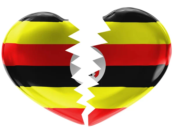 Uganda flagga — Stockfoto