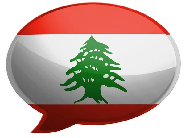 Die libanesische Flagge — Stockfoto