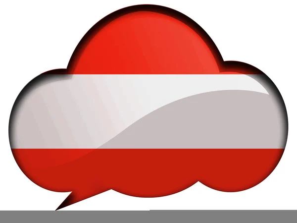 The Austrian flag — Stock Photo, Image