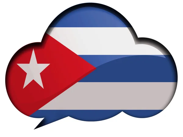 A bandeira cubana — Fotografia de Stock