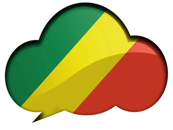 Флаг Конго — стоковое фото