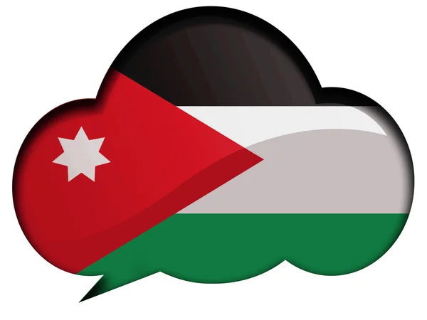 Die jordanische Flagge — Stockfoto