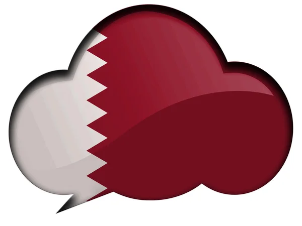 La bandera de Qatar — Foto de Stock
