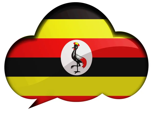 Uganda flagga — Stockfoto