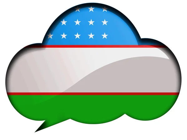 Bandera de Uzbekistán — Foto de Stock