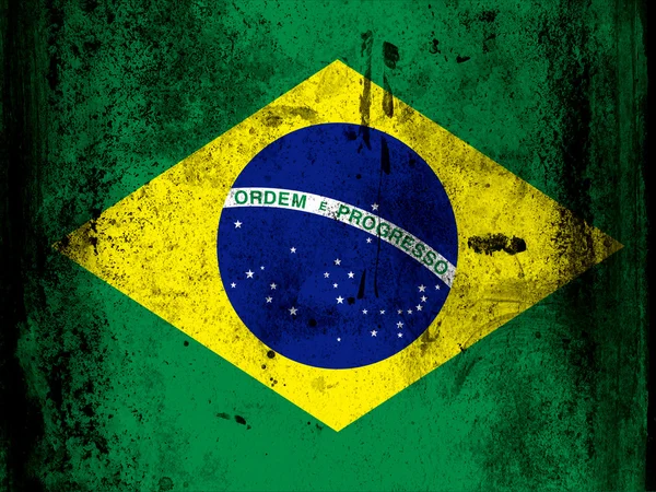 Det brasilianske flag - Stock-foto