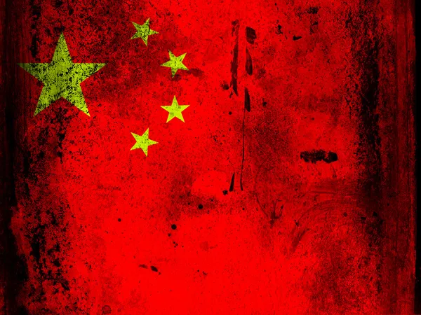 Die chinesische Flagge — Stockfoto