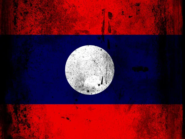 Laos flagga — Stockfoto