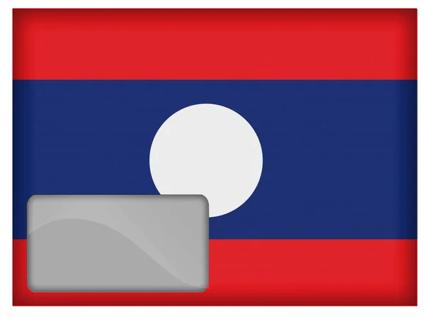 老挝国旗 — 图库照片