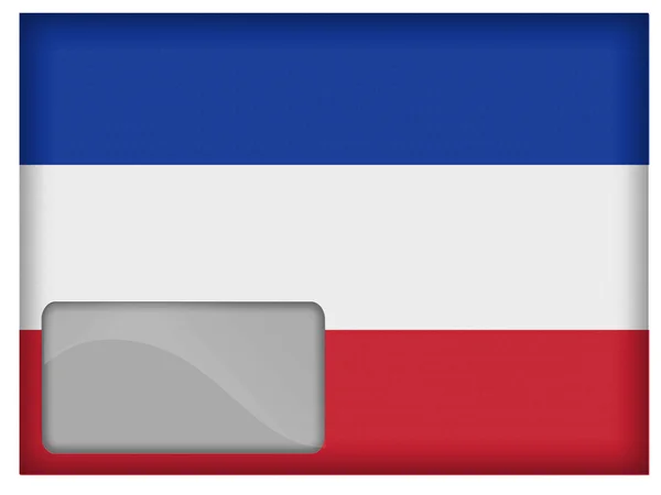 Serbien och montenegro flagga — Stockfoto