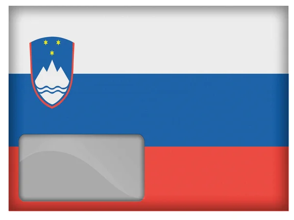 Sloveniens flagga — Stockfoto