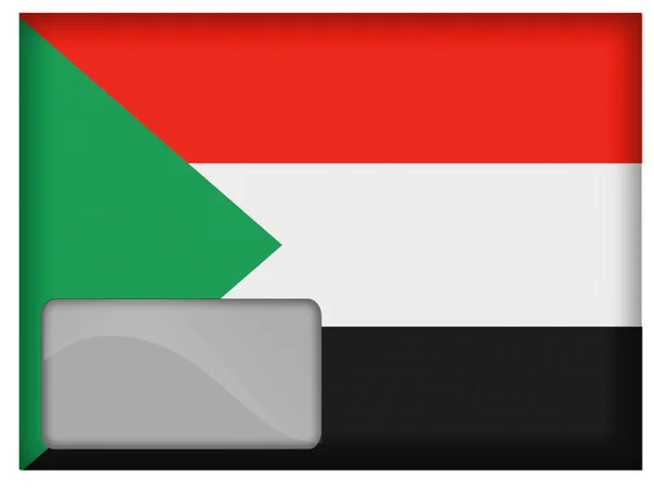 La bandera de Sudán — Foto de Stock