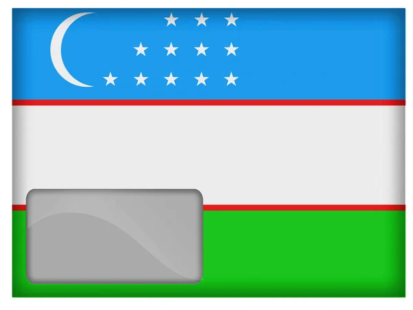 Özbekistan bayrağı — Stok fotoğraf