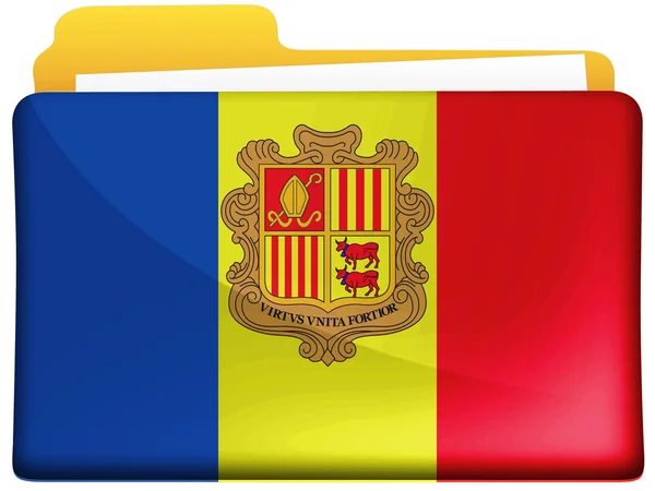 Σημαία της Ανδόρρας — Φωτογραφία Αρχείου