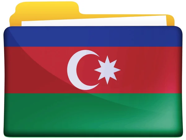 The Azerbaijani flag — Stock Photo, Image