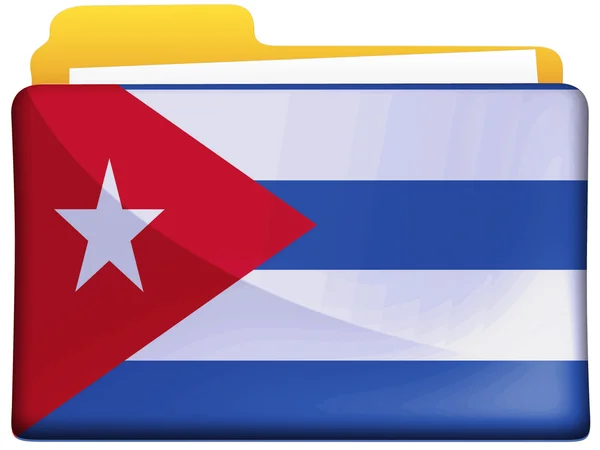 A bandeira cubana — Fotografia de Stock