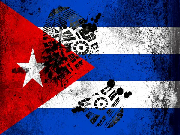 The Cuban flag — Stock Photo, Image