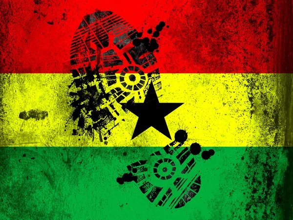 Vlajka Ghany — Stock fotografie