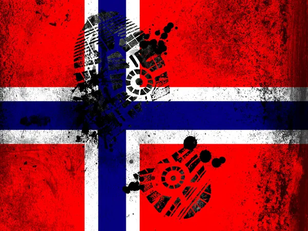 La bandera noruega — Foto de Stock