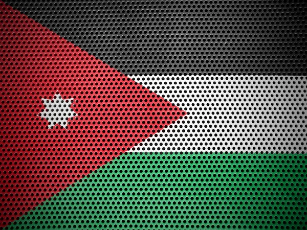 A bandeira jordaniana — Fotografia de Stock