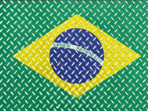 Det brasilianske flagget – stockfoto