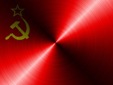 Sovyetler Birliği bayrağı fırçalanmış metal boyalı