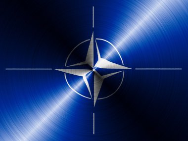 NATO sembolü fırçalanmış metal boyalı