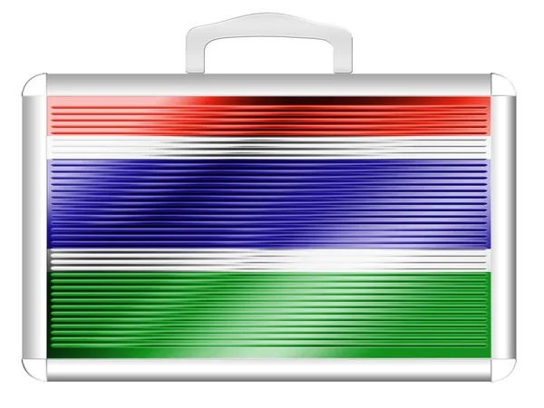 Bandeira da Gâmbia — Fotografia de Stock