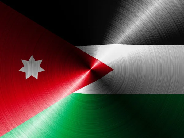 Jordánská vlajka — Stock fotografie