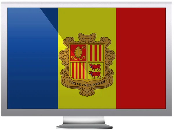 Σημαία της Ανδόρρας — Φωτογραφία Αρχείου