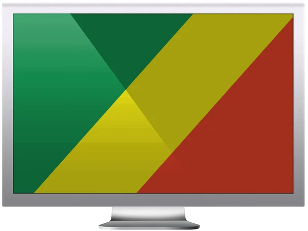 A bandeira do Congo — Fotografia de Stock