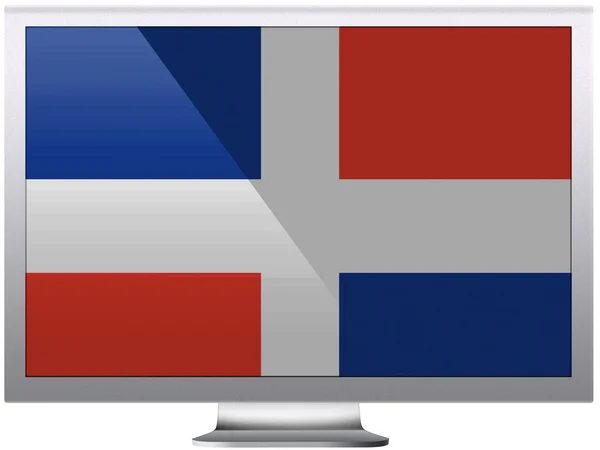Flaga Republiki Dominikańskiej — Zdjęcie stockowe