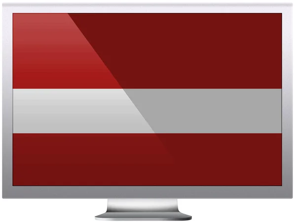 拉脱维亚国旗 — 图库照片