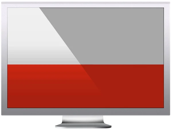 Den polska flaggan — Stockfoto