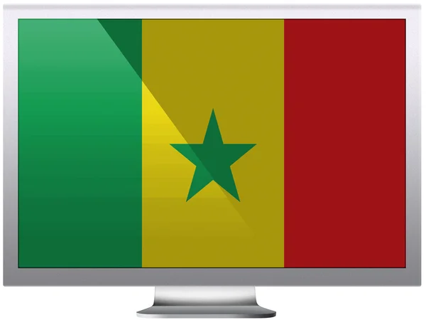 De vlag van senegal — Stockfoto