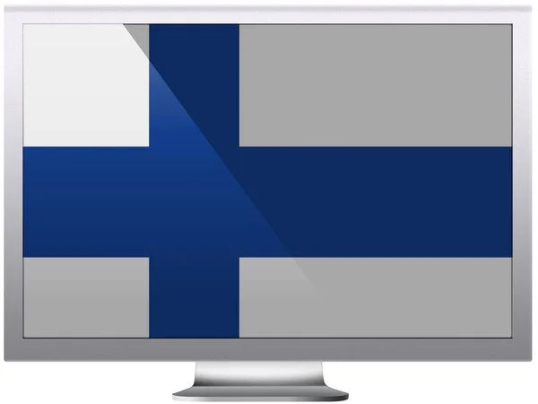 The Finnish flag — Stock Photo, Image