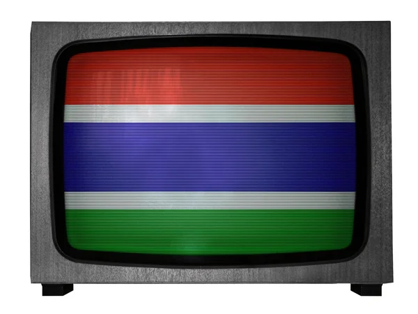 Le drapeau gambien — Photo