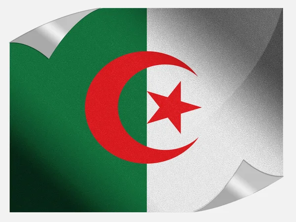 Die algerische Flagge — Stockfoto